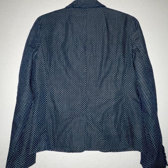 J.CREW CLASSIC SCHOOLBOY BLAZER NAVY POLKA DOT SZ 10 - Picture 4 of 7